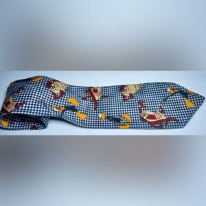 Vintage‎ 1995 Looney Tunes Mania Houndstooth With Daffy Duck/Tasmanian Devil Tie